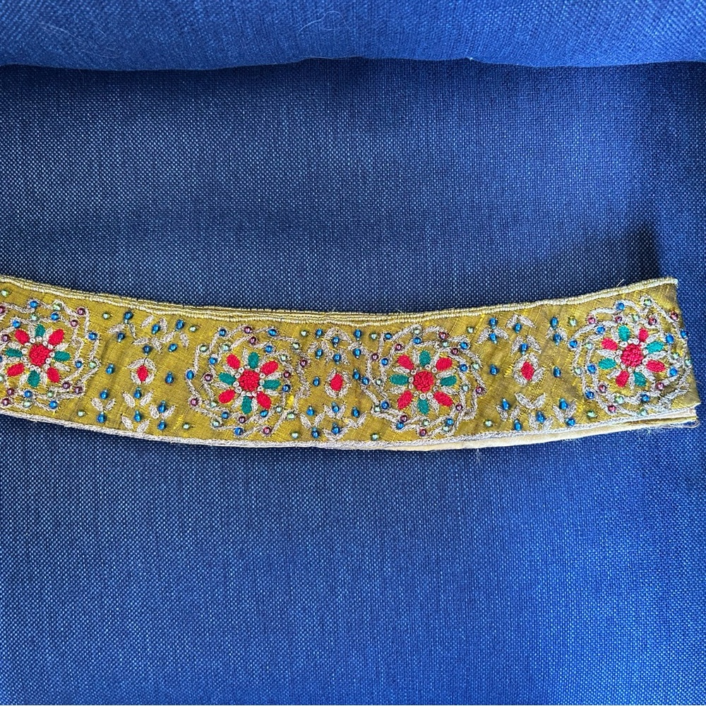Christina Gold and Red Embroidered Belt